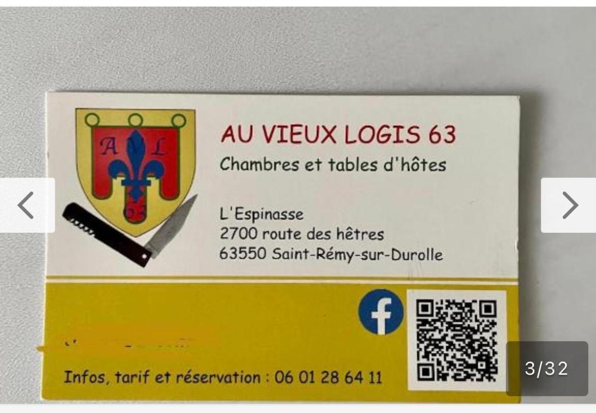 Bed and Breakfast Au Vieux Logis 63 Saint-Remy-sur-Durolle Екстер'єр фото