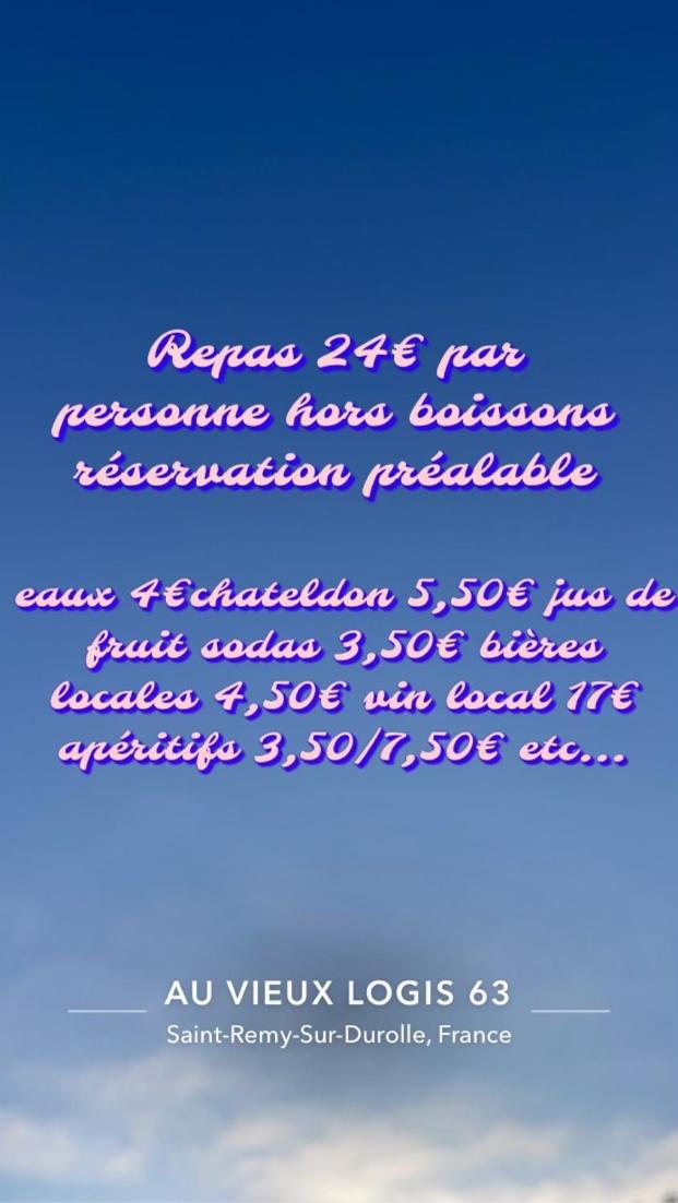 Bed and Breakfast Au Vieux Logis 63 Saint-Remy-sur-Durolle Екстер'єр фото